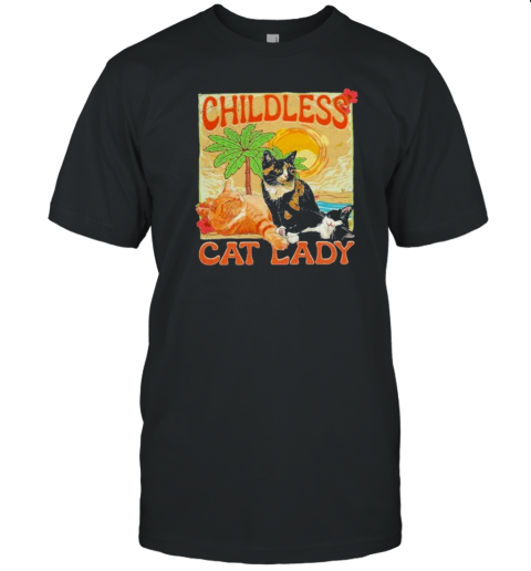 Amare Box Childless Cat Lady Anti Fascist T-Shirt