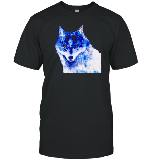 Blue Wolf Watercolor T- Classic Men's T-shirt