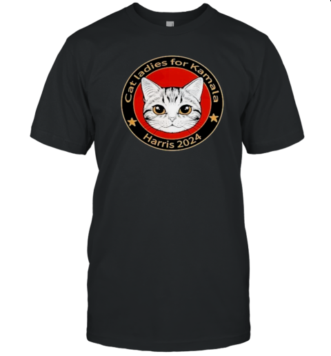 Cat Ladies For Kamala Harris 2024 Logo Cat T- Classic Men's T-shirt