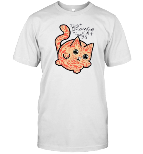 Just Orange Cat Things Circle Cat T-Shirt