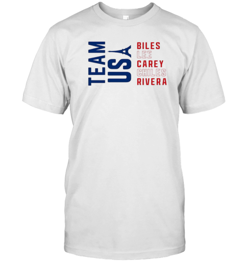 Team Usa Biles Lee Carey Chiles Rivera T-Shirt