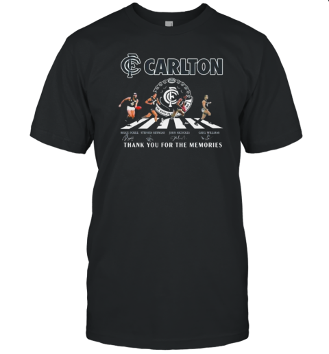 The Carlton Blues AFL Thank You For The Memories Abbey Road Signatures T- Classic Men's T-shirt