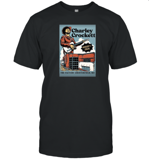 Charley Crockett Tour 2024 Chesterfield, MO Poster T- Classic Men's T-shirt