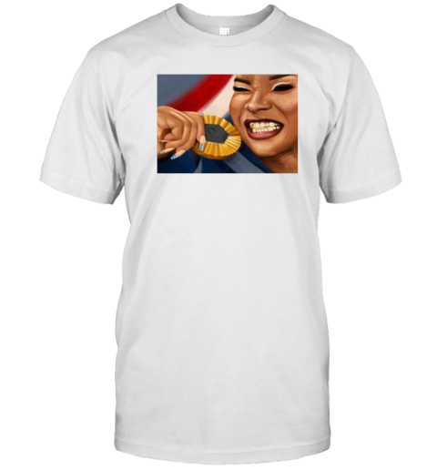 Deelashee Art Jordan Chiles Iconic Portrait 2024 T-Shirt