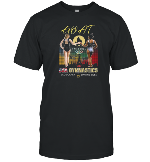 GOAT Paris 2024 USA Gymnastics Jade Carey And Simone Biles Signatures T-Shirt