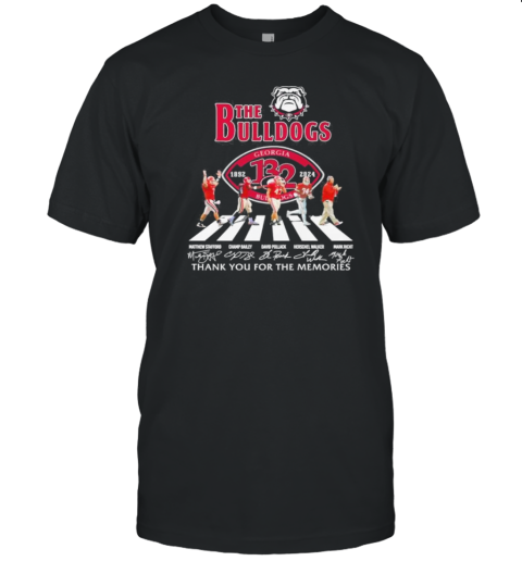 He Bulldogs Abbey Road 132 Years 1892 2024 Hank You For He Memories Signatures T- Classic Men's T-shirt