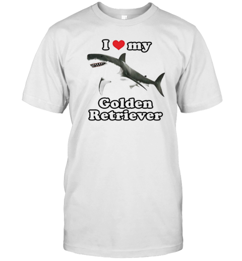 I Heart My Golden Retriever Shark T- Classic Men's T-shirt