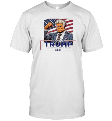 Anime Donald Trump Failed Assassination Attempt Trump Make America Great Again 2024 T- Classic Men's T-shirt