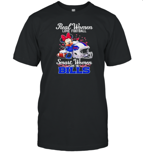 Minnie Mouse Real Women Love Football Smart Women Love The Buffalo Bills T- Classic Men's T-shirt