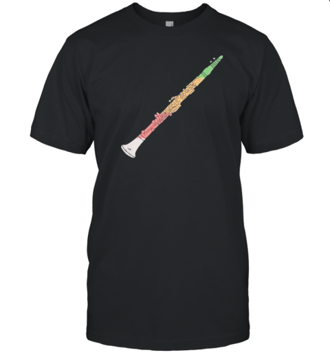 Retro Sunset Clarinet Distressed Retro Rainbow Colors T- Classic Men's T-shirt