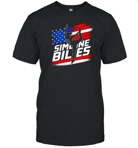 Simone Biles Gymnastics American Flag T-Shirt