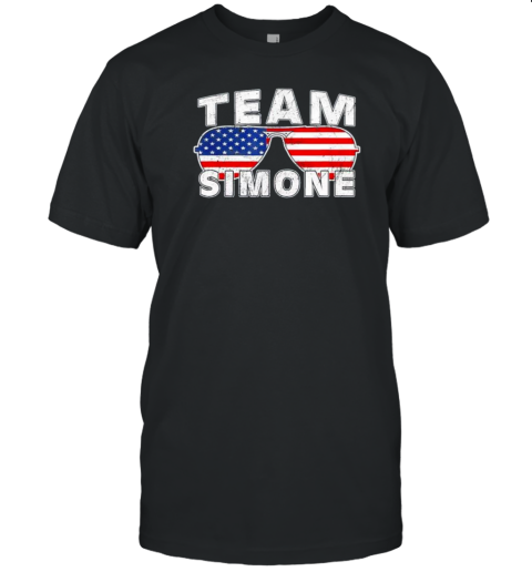 Team Simone Usa Flag Sunglasses Support Vintage T- Classic Men's T-shirt