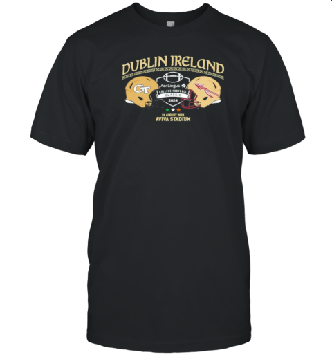 Florida State Seminoles Vs Georgia Tech Yellow Jackets Dublin Ireland August 24 2024 T-Shirt