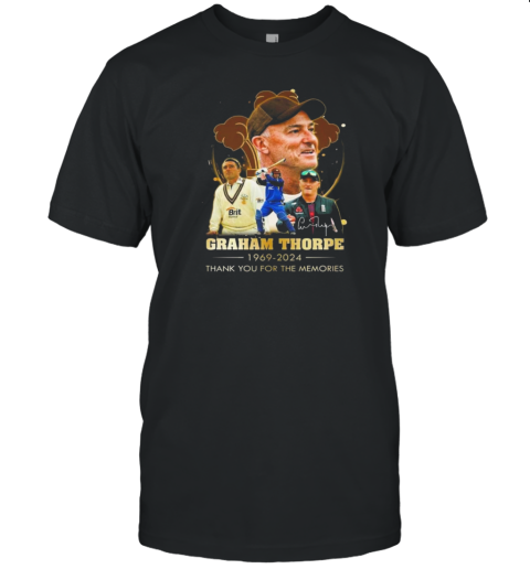 Graham Thorpe 1969 2024 Thank You For The Memories Signature T-Shirt