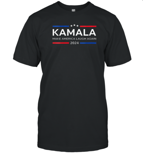 Kamala Make America Laugh Again American Flag 2024 T-Shirt