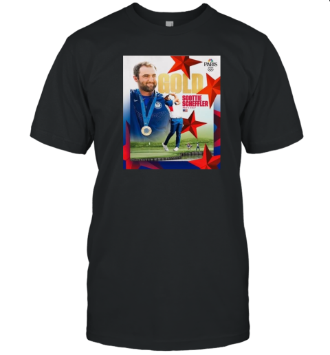 Scottie Scheffler At Paris Olympics 2024 Win Gold Medal In Men Golf Essential T-Shirt