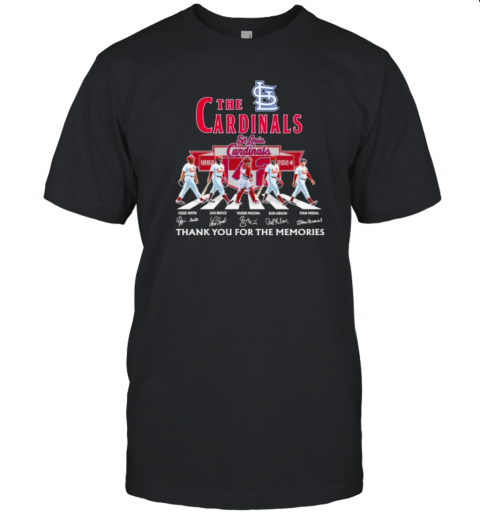 The St Louis Cardinals Abbey Road 142 Anniversary 1882 2024 Thank You For The Memories Signatures T-Shirt