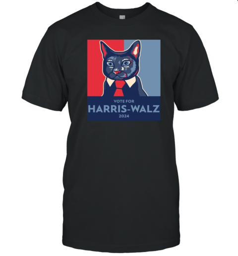 Cat Ladies Vote For Harris Walz 2024 T-Shirt