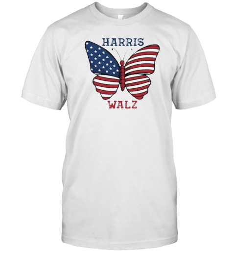 Harris Walz 2024 Butterfly USA T-Shirt