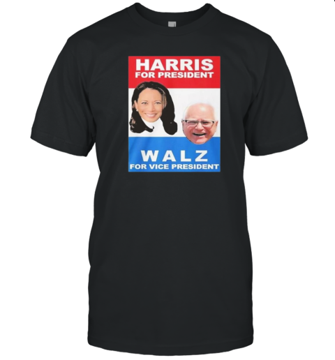 Kamala Harris Tim Walz 2024 Harris Walz President Poster T-Shirt