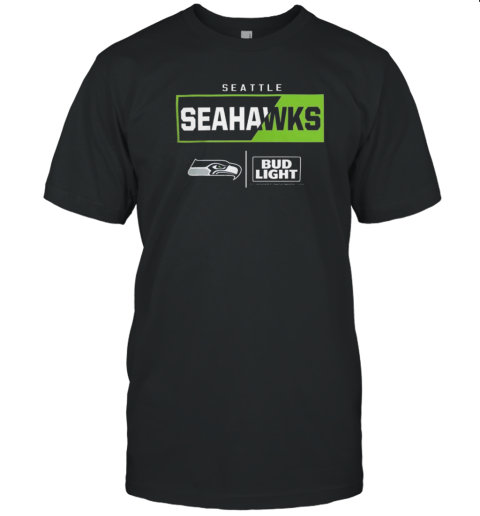 Seattle Seahawks Fanatics Branded College Navy NFL X Bud Light T-Shirt
