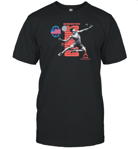 Team Usa Olympics Paris 2024 Badminton T-Shirt