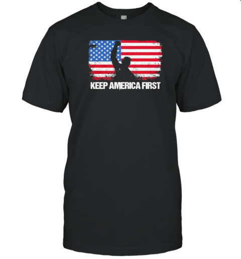 Keep America first Trump fight USA flag T- Classic Men's T-shirt