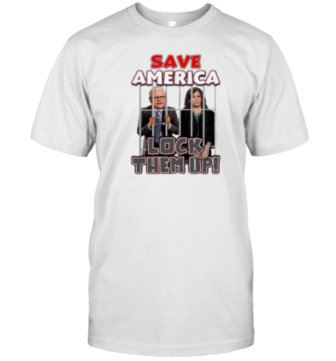 Tim Walz And Kamala Harris Save America Lock Them Up T-Shirt