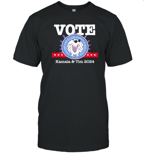 Vote Cool Dog Ladies For Harris And Walz Kamala And Tim T- Classic Men's T-shirt