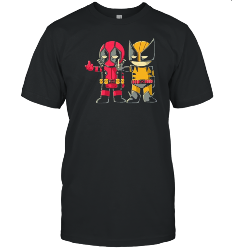 Deadpool And Wolverine Flip Fiction Naomoridesigns T-Shirt