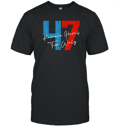 Harris Walz 2024 Waltz President Democratic 47 T-Shirt