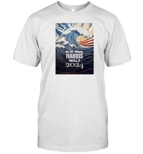 Kamala Harris Blue Wave Kamala Harris And Tim Walz 2024 T- Classic Men's T-shirt