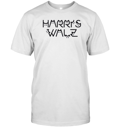 Kamala Harris Walz Walz 2024 Cat Lettering Positive T- Classic Men's T-shirt