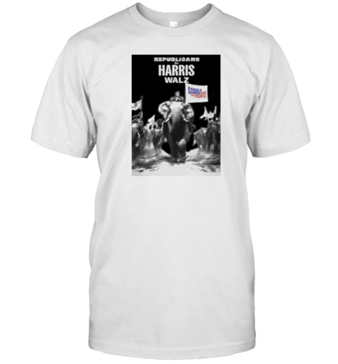 Republicans For Harris Harris Walz 2024 For The People T-Shirt