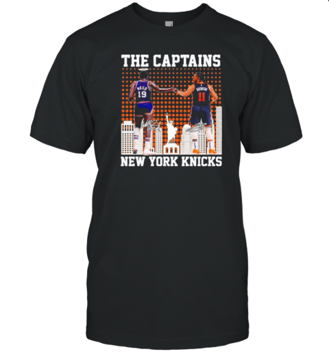 The Captains Willis Reed And Jalen Brunson New York Sports Teams Signatures T-Shirt