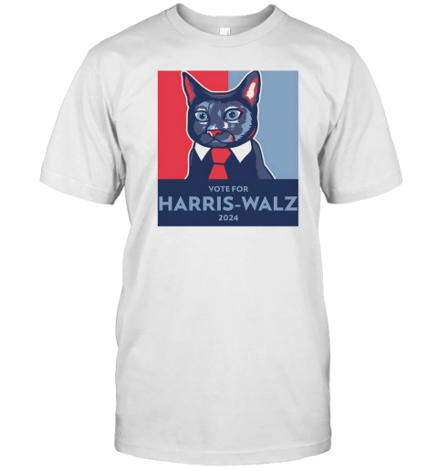 Vote For Harris Walz 2024 Cat T-Shirt