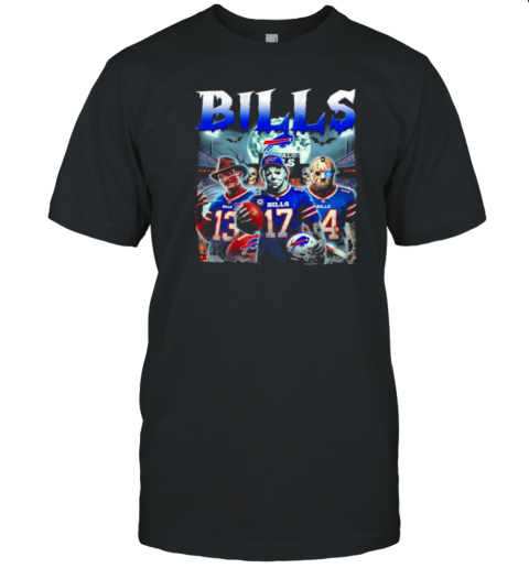 Buffalo Bills Halloween Horror Josh Allen Stevie Johnson And Stefon Diggs T-Shirt