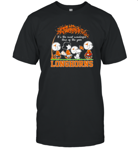 It'S The Most Wonderful Time Of The Year Peanuts Characters X Texas Longhorns T-Shirt