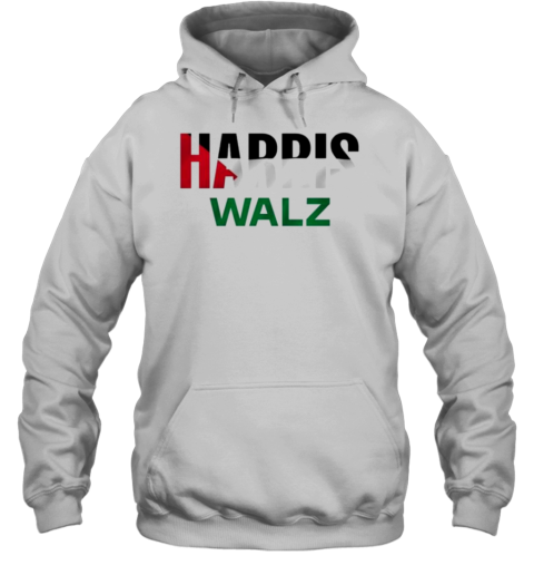 Kamala Harris Tim Walz Palestine Flag 2024 T- Unisex Hoodie