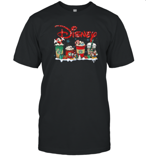 Mickey Mouse Disney With Starbucks Love T- Classic Men's T-shirt