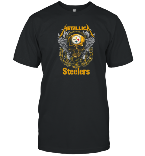 Skull Metallica Pittsburgh Steelers World Tour 2024 T-Shirt