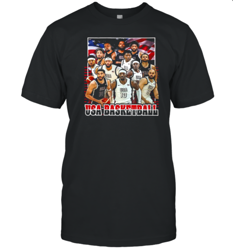 USA Men'S Basketball Stadium Essentials Unisex 2024 Summer Olympics Roster T- Classic Men's T-shirt