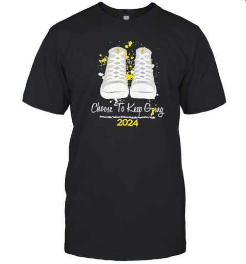 Choose To Keep Giving Ponca Hills Yellow Ribbon Suicide Prevention Walk 2024 T-Shirt