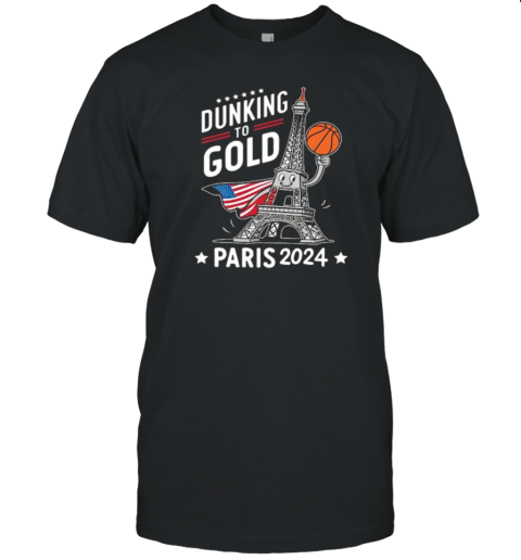 Dunking To Gold Team Usa Basketball Olympic Paris 2024 T- Classic Men's T-shirt