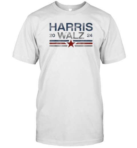 Harris Tim Walz 2024 Aged Stripes Kamala Harris Walz 2024 T- Classic Men's T-shirt