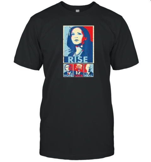 Hope Hate Heal Rise Kamala Harris 2024 For President Campaign Retro T- Classic Men's T-shirt