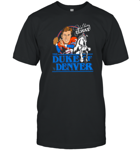 John Elway Denver Broncos Caricature Retired Player T-Shirt