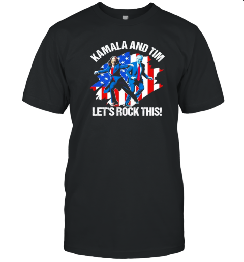 Kamala Harris And Tim Walz Let’s Rock This Vote Woman T-Shirt