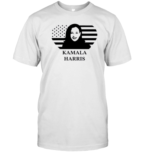 Kamala Harris Heart Flag America Presidential Election Vote Women T-Shirt