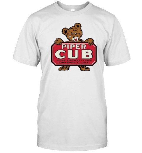 Teddy Bear Piper Cub Piper Aircraft Corr Vero Beach FL USA T-Shirt